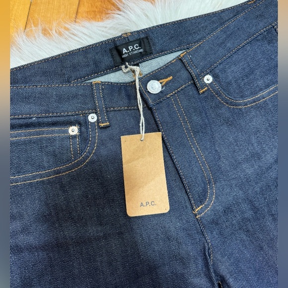 New A.P.C High Standard Mid-rise skinny jeans Japanese indigo stretch denim - Picture 3 of 5